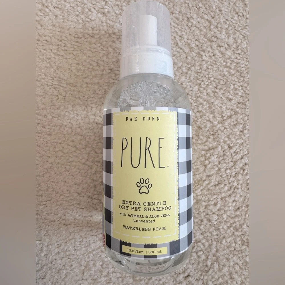 Rae Dunn Pure Extra Gentle Dry Pet Shampoo with Oatmeal & Aloe Vera New Sealed